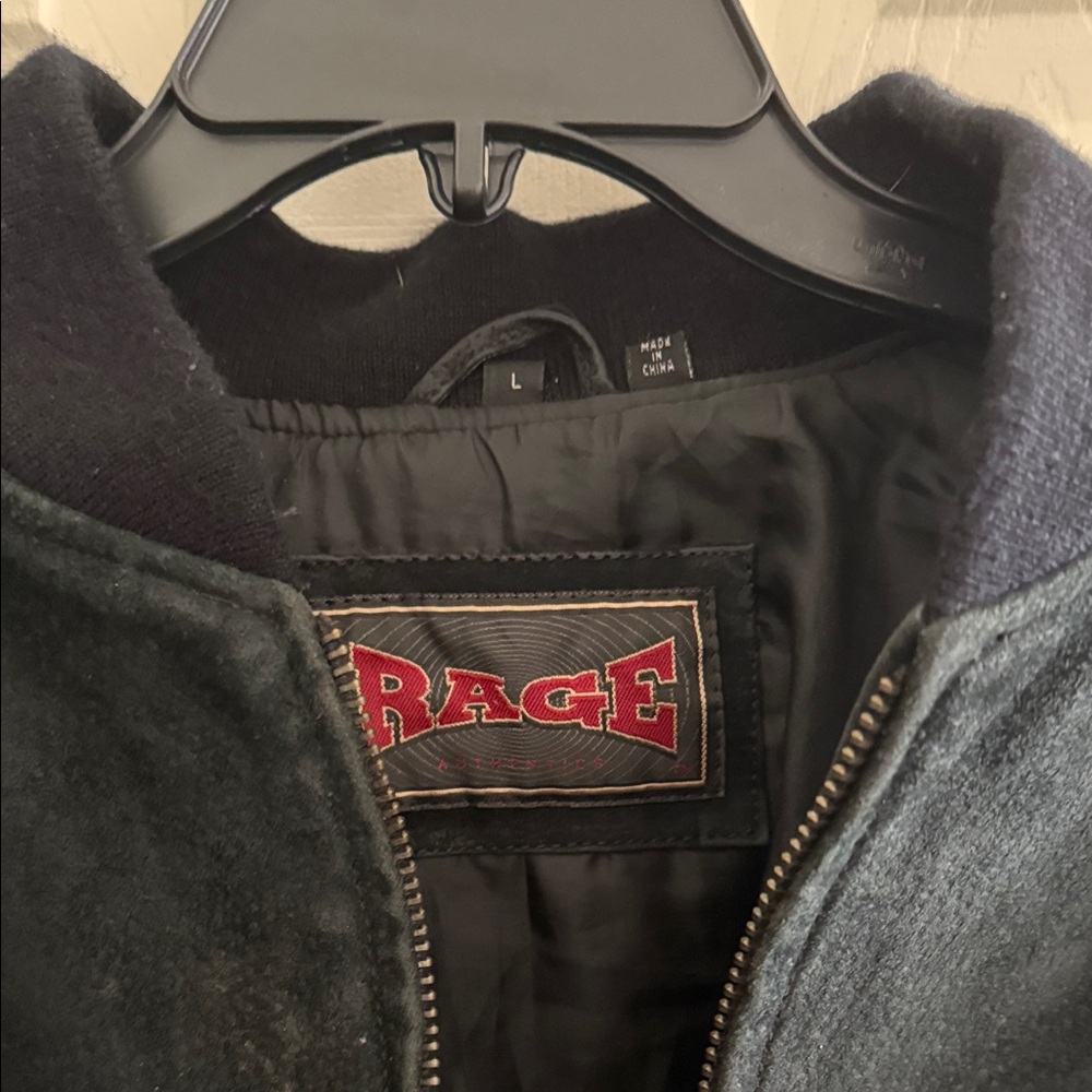 Black Bomber Jacket by Rage - Picture 2 of 5